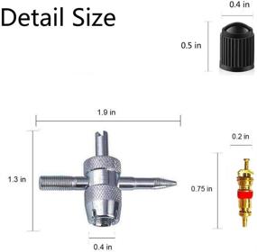 img 2 attached to 🔧 Набор инструментов Terberl для снятия клапанной втулки: включает 30 шт. клапанной втулки, 30 шт. колпачков на клапанную втулку и двух-/одноголовый съемник клапанной втулки - идеальный инструмент для ремонта шин.