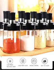 img 3 attached to 🌶️ Enhance Your Culinary Adventures with LOYUYU Seasoning Condiment Dispenser: Transparent Delight