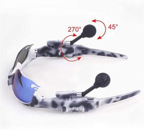 img 1 attached to 🕶️ Smart Bluetooth Sunglasses with Discolored Lenses - Effortless Phone Calls, Music Listening, and GPS Navigation; Includes Black & Night Vision Yellow Lenses (Camouflage White)