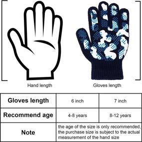 img 3 attached to Cozy and Stretchy: 12 Pairs Kids Winter Gloves for Boys and Girls