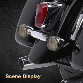 img 1 attached to Улучшите свои Honda Shadow или Kawasaki Vulcan с NTHREEAUTO дымчатыми крышками линз поворотных сигналов - передние и задние улучшения для классических круизеров!