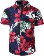 🌺 floral casual button hawaiian boys' tops, tees & shirts by jogal logo