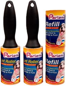 img 4 attached to 🐾 Parlemi Extra Sticky Pet Hair Lint Rollers - 2 Handles, 4 Refills, 240 Sheets - Remove Cat and Dog Hair from Clothes, Furniture, Carpet and Floors