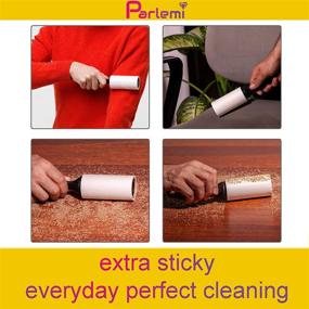 img 2 attached to 🐾 Parlemi Extra Sticky Pet Hair Lint Rollers - 2 Handles, 4 Refills, 240 Sheets - Remove Cat and Dog Hair from Clothes, Furniture, Carpet and Floors