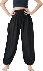 img 3 attached to BANGKOK PANTS Bohemian Clothing Peacockeye