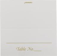 📇 amscan classic gold table number place cards, 3.5 x 4" (set of 50): elegant & timeless design logo