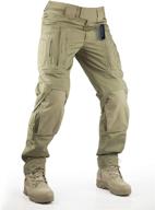 👖 men's military camo combat trousers with knee pads - survival tactical gear for hunting, paintball, airsoft, bdu logo
