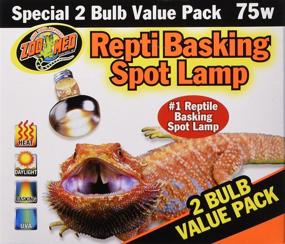 img 1 attached to 🐢 Zoo Med Reptile Basking Spot Lamp 75W - Value Pack with 2 Bulbs