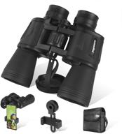 🔭 high-performance 20x50 binoculars with low light night vision and hd lens - ideal for travel, bird watching, and hunting - includes phone adapter logo