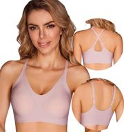 👙 stylish comfort: prettywell bralettes - cross back adjustable women's lingerie, sleep & lounge collection logo