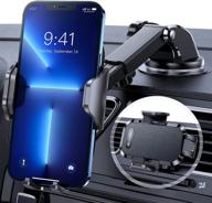 📱 desertwest car phone holder mount - military grade cell phone holder for car dashboard, windshield, and air vent - compatible with iphone 13 pro max, 12, 11, x, xs, xr, 8, 7, samsung galaxy s21, s20, s10+ and all smartphone models logo