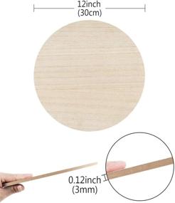 img 2 attached to 🌲 12 Inch Round Wood Circle - Caydo Rustic MDF Wooden Circle Door Hanger for Pyrography, Painting and Door Design - Set of 2