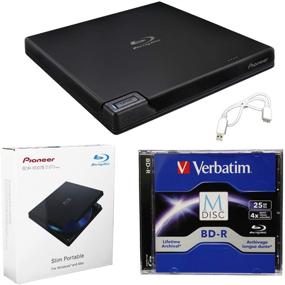 img 4 attached to 📀 Pioneer BDR-XD07B Portable 6X Blu-ray Burner External Drive Bundle with 25GB M-DISC BD-R and USB Cable - CD DVD BD DL BDXL Discs Burner