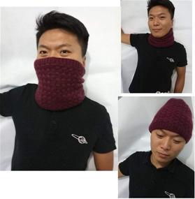 img 2 attached to 🧣 Winter Neck Warmer Infinity Scarf by Leories - Fleece Lined, Thicken, Windproof, Dustproof - Multifunctional Skiing, Face Mask