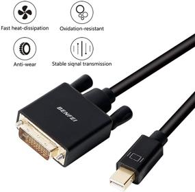 img 3 attached to Benfei Mini DisplayPort to DVI Cable - Thunderbolt 2 🔌 Compatible - 6 Feet - For MacBook Air/Pro, Surface Pro/Dock, Monitor, Projector