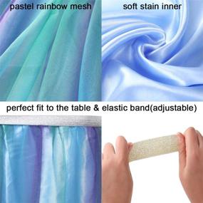 img 3 attached to 🧜 Mermaid Tutu Table Skirt 6ft: Adjustable Tulle Decor for Parties & Celebrations