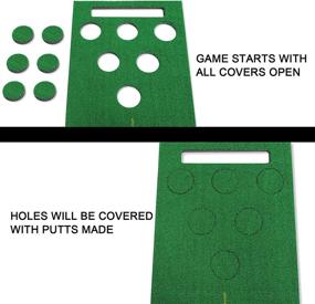 img 3 attached to 🏌️ SPRAWL Golf Putting Mat - Improve Your Golf Putting Skills with this Green Golf Putter Training Aid and Golf Pong Game Set - Perfect for Office, Barkyard, Indoor & Outdoor Use