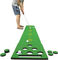 🏌️ sprawl golf putting mat - improve your golf putting skills with this green golf putter training aid and golf pong game set - perfect for office, barkyard, indoor & outdoor use logo