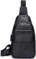 🎒 waterproof crossbody leather shoulder backpack - ideal casual daypacks for all logo