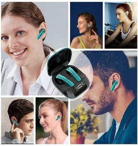 img 3 attached to 🎧 Премиум беспроводные Bluetooth наушники - перезаряжаемые TWS 5.0 с чистым звуком, оснащенные графеном, с LED-подсветкой, с шумоподавлением - водонепроницаемые наушники для Android/iPhone/Samsung (Серебро)