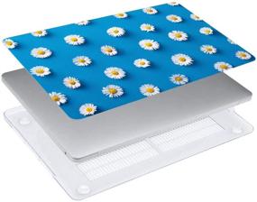 img 1 attached to HRH 2 In 1 Blue Chrysanthemum PC Plastic Hard Case Cover And Silicone Keyboard Cover For MacBook New Air 13&#34