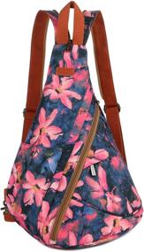 img 4 attached to Colorful Crossbody Backpack Shoulder Daypack Backpacks