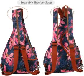 img 3 attached to Colorful Crossbody Backpack Shoulder Daypack Backpacks