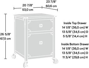 img 2 attached to 🗄️ Sauder Steel River File Pedestal with Carbon Oak Finish, Size: L 20.87" x W 23.86" x H 26.58