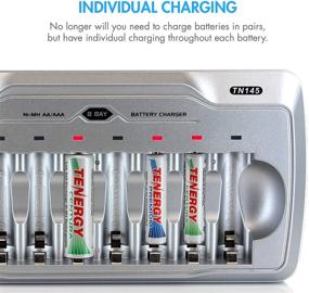 img 2 attached to 🔋 Tenergy TN145 AA AAA Battery Charger: 8-Slot Household Charger for NiMH/NiCd Rechargeable Batteries with LED Indicators