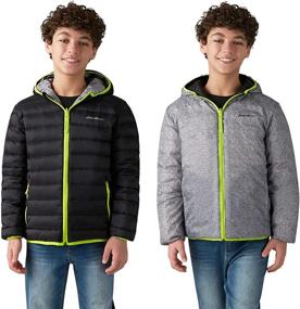 img 4 attached to Eddie Bauer Reversible Hooded Peacoat Boys' Clothing