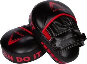 img 3 attached to 🥊 Enhance Your Boxing and MMA Skills with Athllete Curved Focus Pad - Muay Thai, Hook and Jab Kickboxing Punching Shield