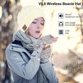 img 3 attached to Беспроводная шапка-бини Музыкальная гарнитура Beanie V5