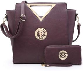 img 4 attached to 👜 Stylish Handbag Triangle Fashion Satchel Set with Matching Women's Handbags & Wallets
