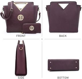 img 1 attached to 👜 Stylish Handbag Triangle Fashion Satchel Set with Matching Women's Handbags & Wallets