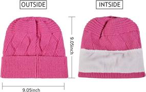 img 1 attached to Cierto Winter Ponytail Beanie Hat for Women - Knit Hat with Cozy Fleece Lining, Ideal for Running and Cycling