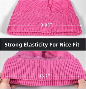 img 3 attached to Cierto Winter Ponytail Beanie Hat for Women - Knit Hat with Cozy Fleece Lining, Ideal for Running and Cycling