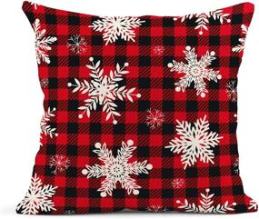 img 1 attached to 🎄 Britimes Throw Pillow Covers Christmas Home Decor Set of 4 - Winter Decorative 18 x 18 Inches Pillow Cases - Xmas Baby It's Cold Outside - Outdoor Cushion Couch Sofa Pillowcases