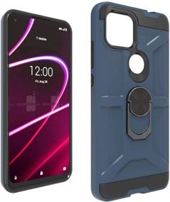 img 3 attached to 📱 T-Mobile Revvl 5G Case with 360° Rotating Ring Phone Grip/Stand/Holder - Compatible with TCL Revvl 5G-CJ Metal Slate | Works with Magnetic Car Mount