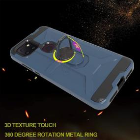 img 1 attached to 📱 T-Mobile Revvl 5G Case with 360° Rotating Ring Phone Grip/Stand/Holder - Compatible with TCL Revvl 5G-CJ Metal Slate | Works with Magnetic Car Mount