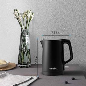 img 2 attached to Dezin Electric Kettle: 0.8L Portable Travel Tea Kettle with Double Wall Construction, Stainless Steel, Auto Shut-Off - Ideal for Business Trips (Cup Not Included)