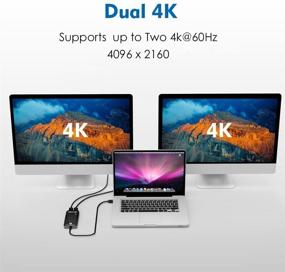 img 1 attached to Wavlink Thunderbolt 3 Dual DisplayPort Adapter for Mac & Windows - Supports Dual 4K@60Hz Display or Single 5K@60Hz Display - Ideal for Home Office, Online Classes (Compatible with Thunderbolt 3 Logo)