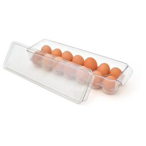 img 4 attached to 🥚 BPA Free Fridge Organizer: Totally Kitchen Plastic Egg Holder with Lid & Handles | Refrigerator Storage Container | Clear 14 Egg Tray