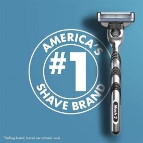 img 2 attached to 🪒 Gillette Mach3 Razors for Men: 1 Razor with 4 Refills, Ultimate Shaving Precision