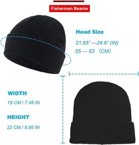 img 1 attached to JZYEGSW Beanie Unisex Fisherman Embroidered Sports & Fitness