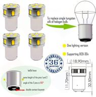 🔆 wiseshine 1004 led bulb dc9-30v, 3-year quality assurance (pack of 4), ba15d 11smd 5630 - pure white logo