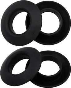 img 4 attached to Enhance Your Kayaking Experience with betobier 4 Pcs Universal Kayak Paddle Drip Rings - Say Goodbye to Slipping and Improve Stability (Black)