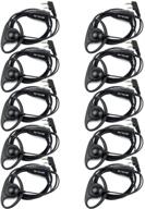 📻 10-piece set: retevis walkie talkies earpiece with mic - d-type headset for baofeng, retevis, kenwood 2-way radios logo