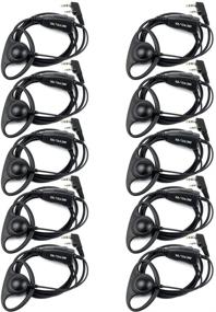 img 4 attached to 📻 10-Piece Set: Retevis Walkie Talkies Earpiece with Mic - D-Type Headset for Baofeng, Retevis, Kenwood 2-Way Radios