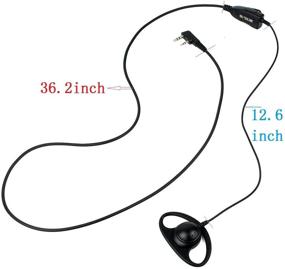 img 3 attached to 📻 10-Piece Set: Retevis Walkie Talkies Earpiece with Mic - D-Type Headset for Baofeng, Retevis, Kenwood 2-Way Radios