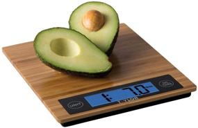 img 2 attached to 🍚 TAYLOR 382821 Digital Kitchen Scale with Bamboo Surface - 11 lbs